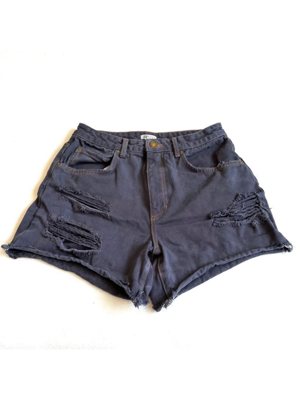 Billabong Blue Distressed Denim Shorts Women's Size 28